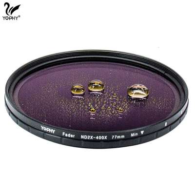 77mm Variable Neutral Density 2-400 (1-8 stops) Adjustable ND Filter  Variable Neutral Density Filter