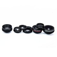 Versatile Mobile Phone Camera 15x Macro 0.63 + 0.36 Wide-Angle etc. Clip-on Lens 7 in 1 Kit