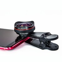 16mm 4k Wide-angle Lens + 15x Macro Lens 2 in 1 Kit With Universal Clamp For The Market 98% Cell Phone and Tablet